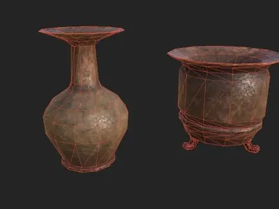 Old Furniture Table  Low-poly 3D model