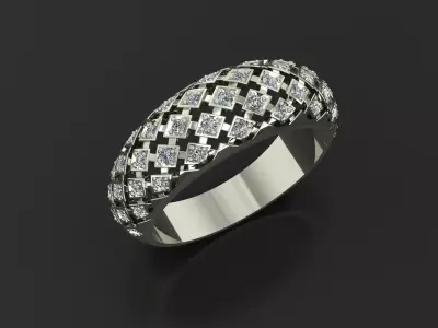 Womens ring openwork 3D print model