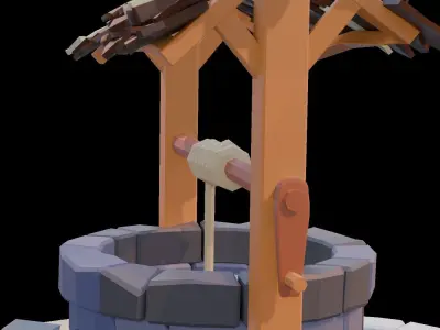 water well Free low-poly 3D model purchase