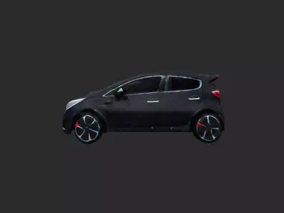 Modern Car low poly 3D model get