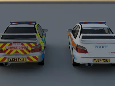 Subaru Impreza UK police 3D model