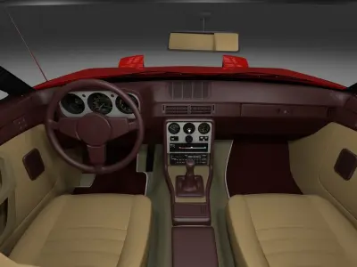Early Porsche 944 with interior rev 3D model