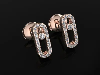 Messika Stylish Earrings 3D print model
