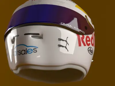 Race Helmet 3D Model 3D model