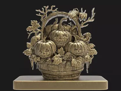 pumpkin basket 3D print model
