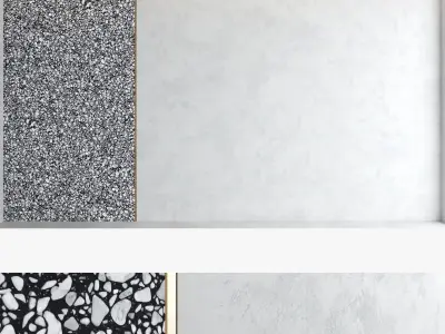 Decorative wall panel set 64 3D model