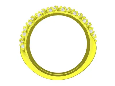 7301 luxury diamond wedding ring 3D print model