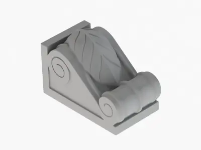 Scroll Corbel 08 - 3D Printable 3D model
