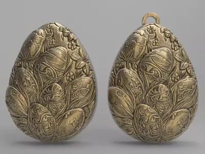 easter egg decor 4  3D print model
