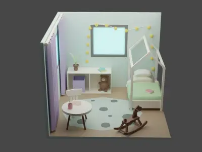 Child Room 4 Low-poly 3D model
