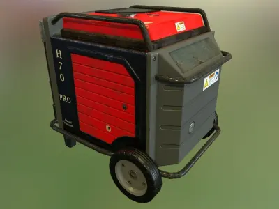 PBR Diesel Generator Low-poly 3D model