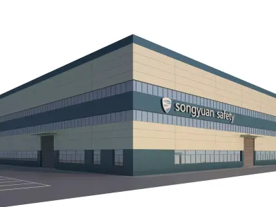 Industrial Building Factory 021 3D model