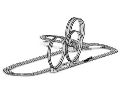 Racing Track Toy 3D model