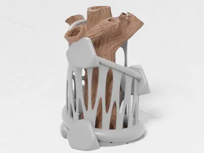 Tree Flower Vase 3D print model