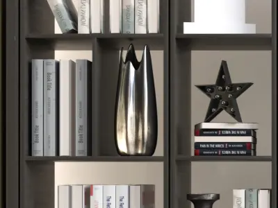 Wardrobe with decor 3D model