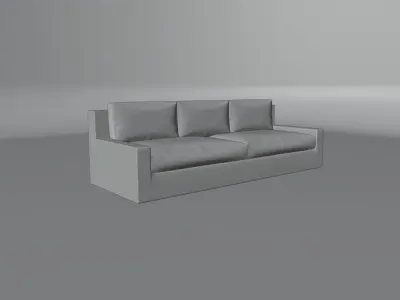 Low-poly sofa couch Free low-poly 3D model