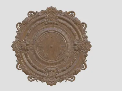 Wooden Clock Decor 3D print model 4