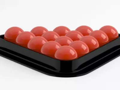 Snooker triangle red balls 3D model