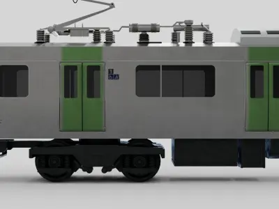 Low poly Japanese Rail Train E235 Series  Low-poly 3D model
