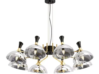 ambrella-light-traditional-tr9084 chandelier made of brass an... 3D model