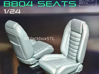 Short Seat BB04 FOR DIECAST AND MODELKITS 1-24th 3D print model