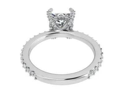 Princess Diamond Ring 3662 3D print model