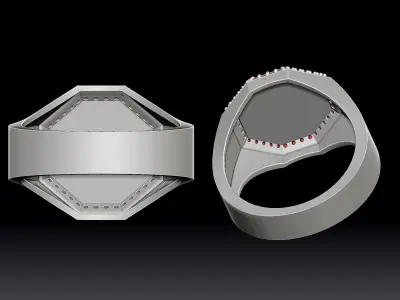 Eagle Man Ring Sculpture jewelry Silver Gold  Print 3D print model