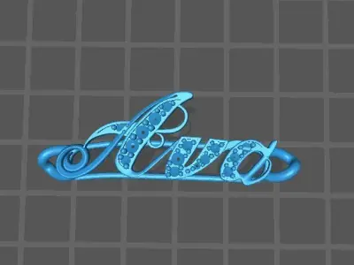Ava Bracelet Name Plate 3D Printable Jewelry For Casting  3D print model