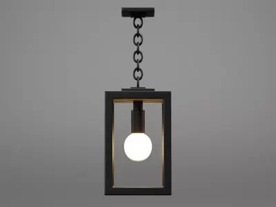 Lantern V3 - Modern Hanging Lamp Low-poly 3D model