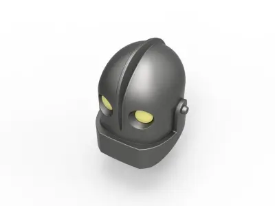 Tow hitch cover as The Iron Giant head 3D print model