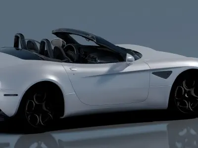 Alfa Romeo 8C Spider- Photorealistic Low-poly 3D model