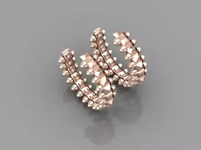 Earrings Clash-Small model  3D print model