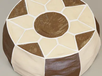  Marrakech leather pouf  3D model