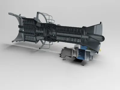 GAS Turbines LM2500 3D print model