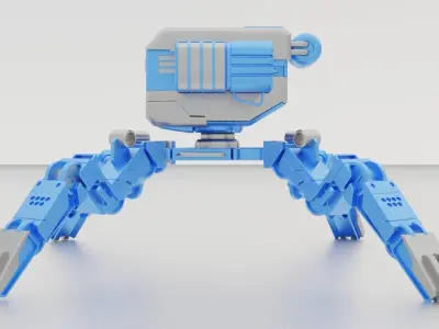 mech robot Low-poly 3D model