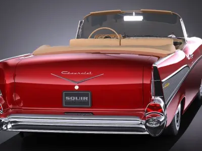 Chevrolet Bel Air Convertible 1957 VRAY 3D model