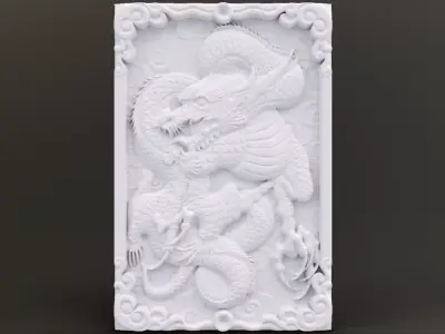 Dragon Wall Ornament 3D print model