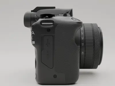 Cannon Camera Low-poly 3D model