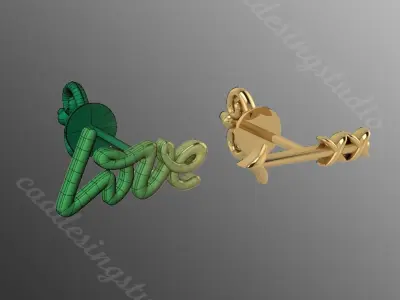 Earrings bi 6 3D print model