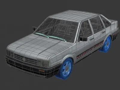santana volkswagen jetta Low-poly 3D model