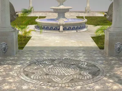 roman garden for houses 3D model