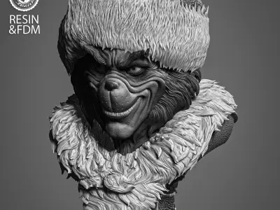 Wicked Movies Grinch Portrait Bust 3D print model