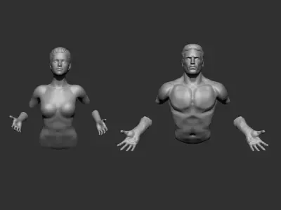 Couple Wall Sculpture 3D print model