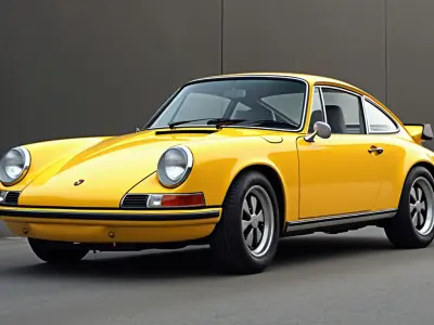 Porsche 911 Carrera RS 1973 3D Model LowPoly Low-poly 3D model