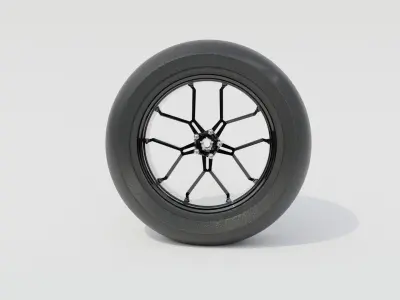 motorcycle wheels asset with blender  3D model