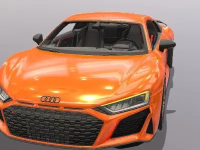Audi R8 Decennium Low-poly 3D model