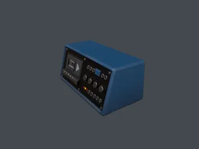 Blue Police Tape Recorder Low-poly 3D model