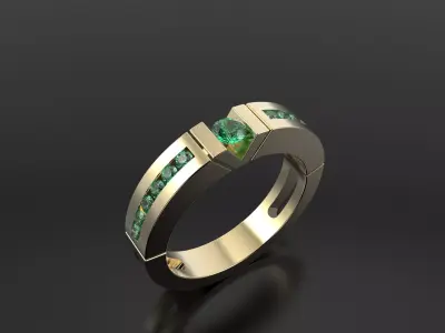 Diamond set ring 3D print model purchase