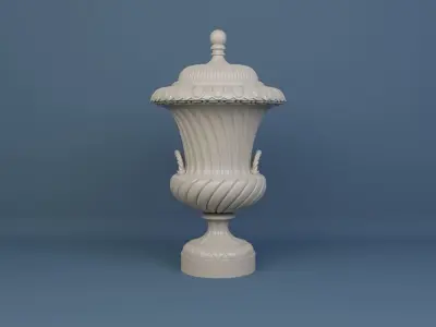 Urn with classical decoration 3D model