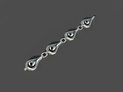 Swirl Drop Jewellery Set 3D print model